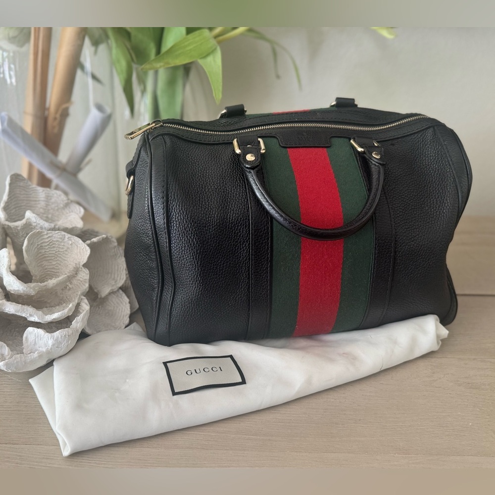 Authentic GUCCI leather Boston Bag- $450 - Picture 8 of 11